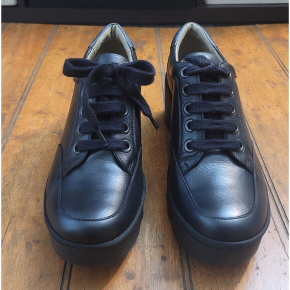 FLY London Black/Graphite Velvet Wedge Loafer-Size EU 40-P501347000 - Picture 2 of 7